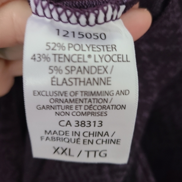 TUFF ATHLETICS Purple Long Sleeve Crew Neck Sweatshirt Size XXL - Picture 3 of 6